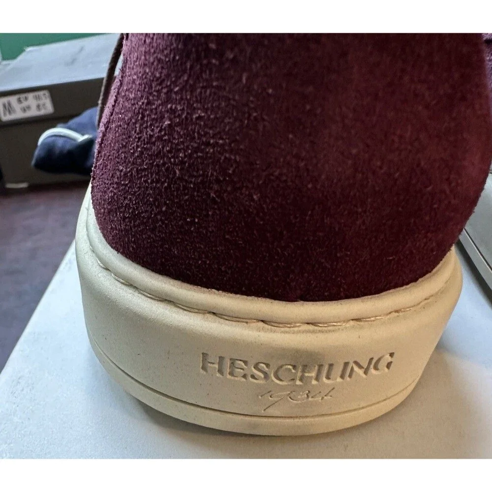 Heschung Paris Men’s Dock Shoe Size 11 Suede Lace Up New with Dust Bags